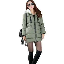 Зимнее теплое пальто для беременных в стиле милитари, Длинное свободное пуховое пальто с капюшоном для беременных женщин, верхняя одежда