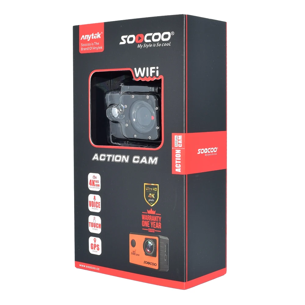 Soocoo на S100 Pro 4 К 24fps 2 30fps Wi Fi Сенсорный экран Действие Камера 1080 P Full HD гироскопа