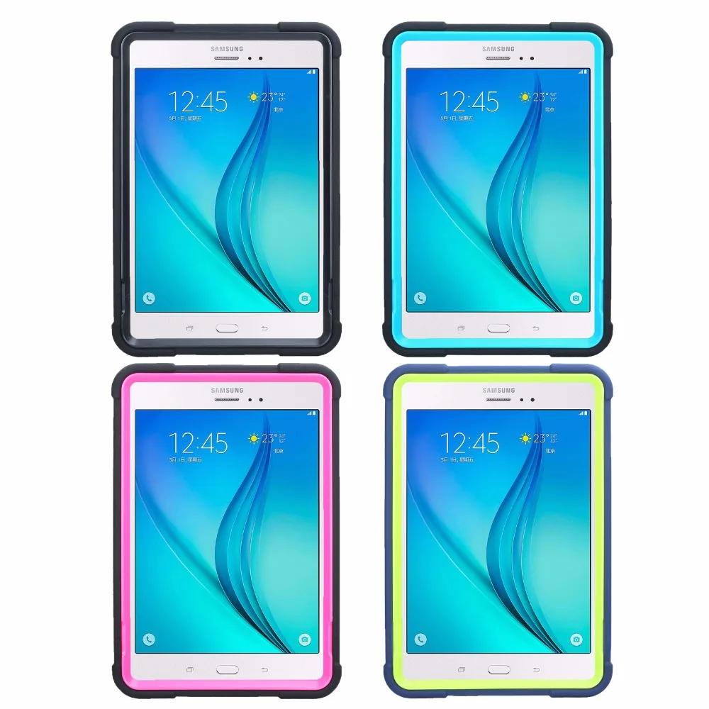 Новинка для Galaxy Tab A 8,0, чехол, гибридный резиновый пластик+ Силиконовый противоударный чехол для samsung Galaxy Tab A 8,0 SM-T355 SM-T350