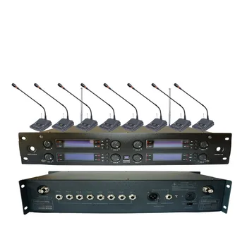 

U-8008-OK-978 HOT SALE Factory Supply 8 Channels Wireless Conference Microphone System UHF Professional Gooseneck Transimitter