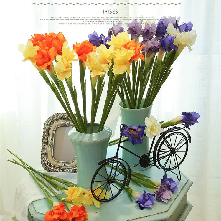 

Artificial Irish Iris flower branch for spring wedding decor home table decoration flores fake Irish flowers fleurs artificielle