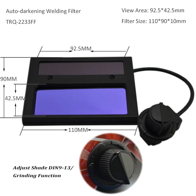 Gray Dimming Automatic Welding Helmet Tig Mig Arc Electric Mask Chameleon Filter Easycap Welder Mascara Shield TRQ-HD18-2233FF