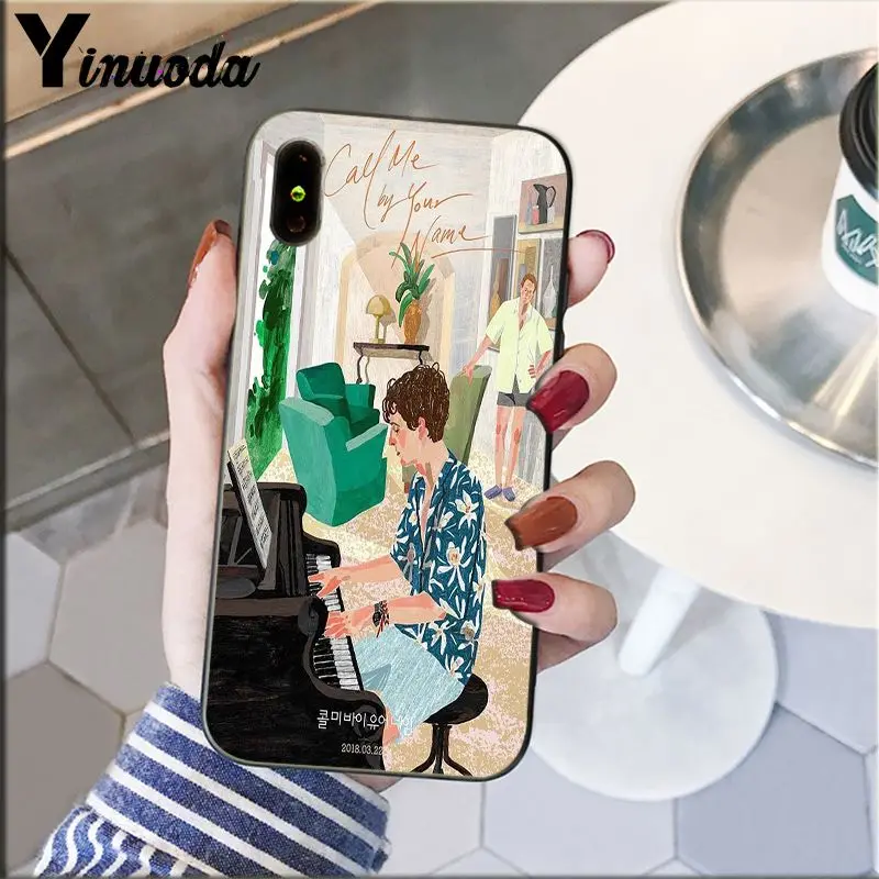 Yinuoda Call Me by Your Black Soft Shell Phone Cover for iPhone X XS MAX 6 6s 7 7plus 8 8Plus 5 5S SE XR|Бамперы| |