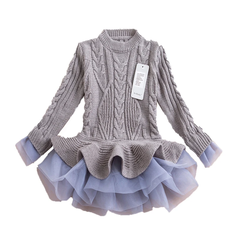 Toddler Girl Dresses Girls Knitted Sweater Dresses Princess Pullovers