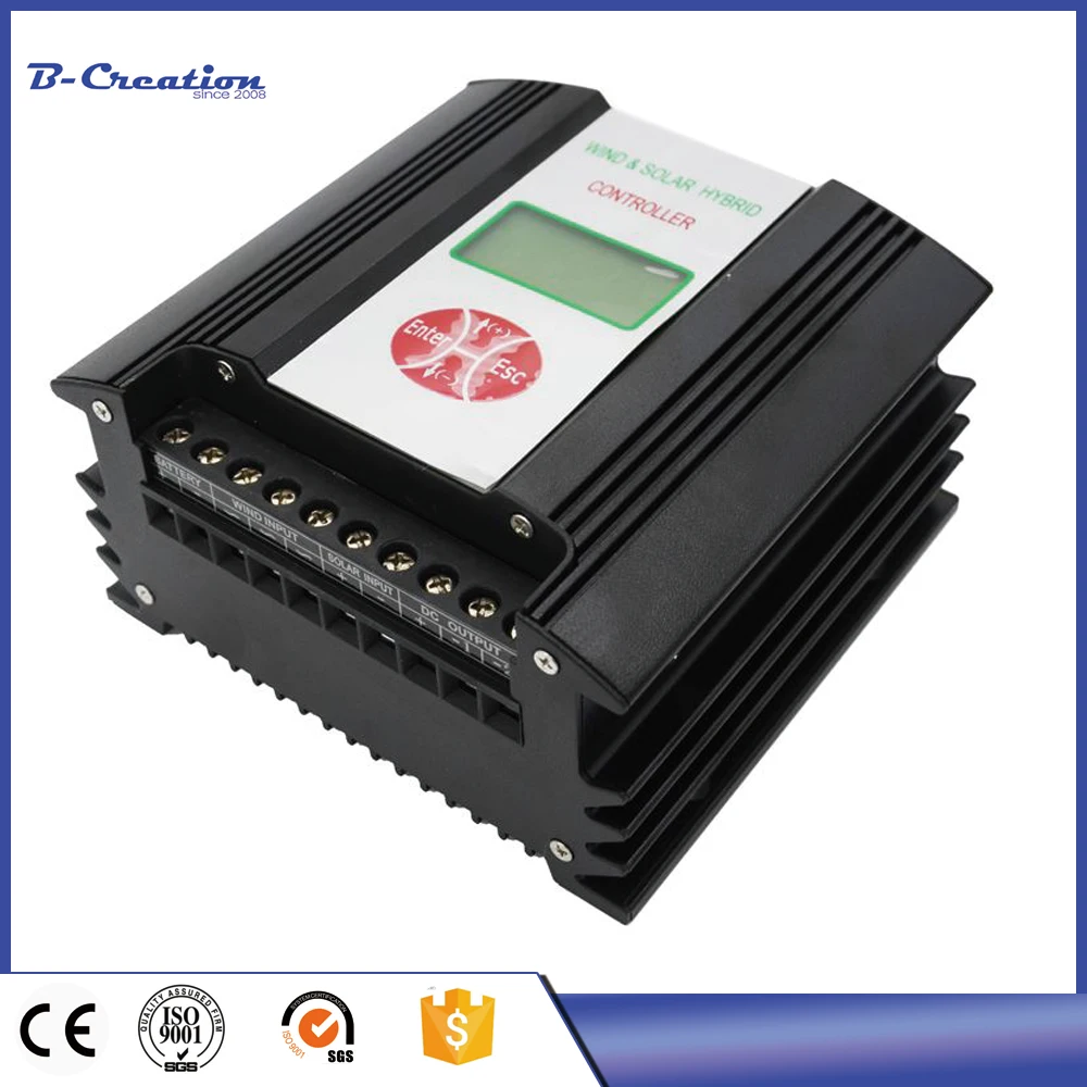 

PWM wind solar hybrid controller 400w with LCD display, 12V/24V auto distinguish battery controller 600w max for streep lamp
