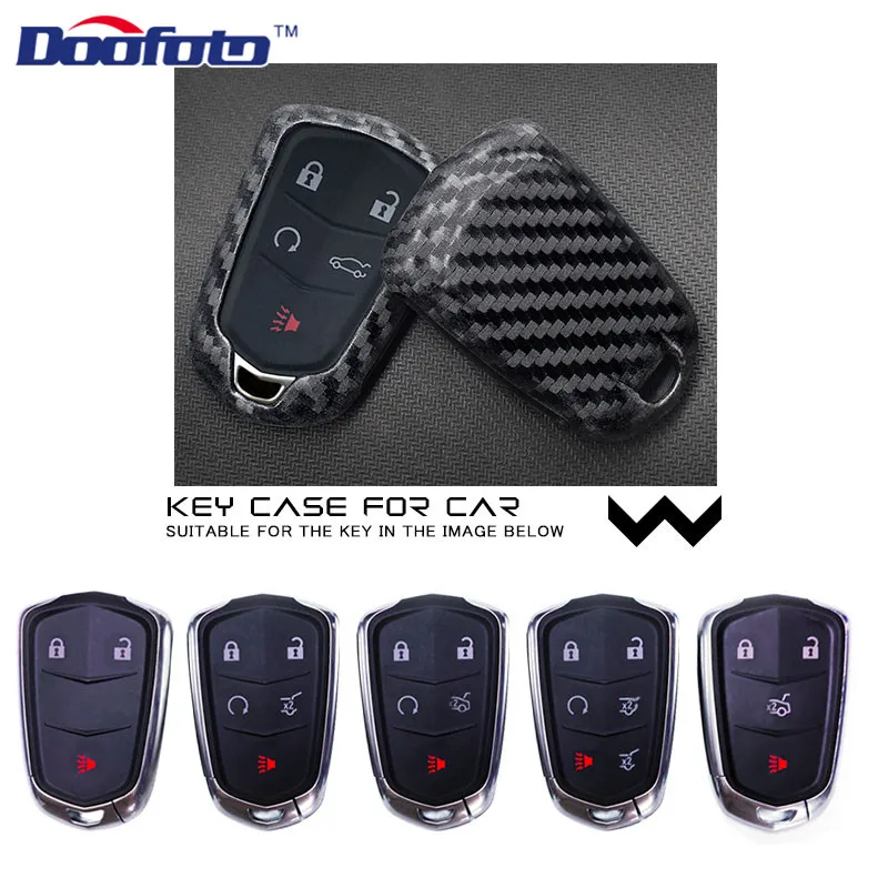 Car carbon fiber key cover for CADILLAC  (6)