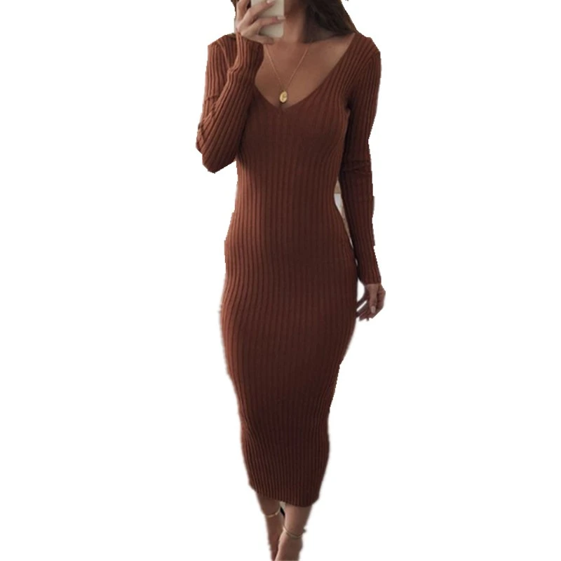 Long tight sweater dress Clearance