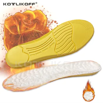 

KOTLIKOFF Keep Warm Heated Cashmere Thermal Insoles Thicken Breathable Winter Sport Shoes Insert For Man Woman Boots Pad Sole