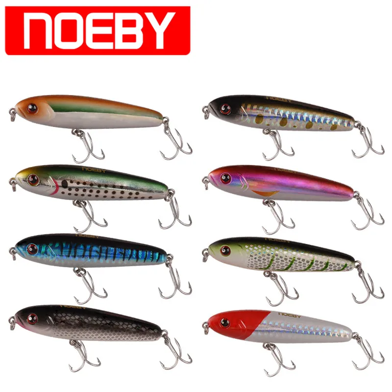 

Noeby Sinking Pencil Bait 75mm/28g VMC Hook Depth 0.5-1.8m Glide Bait Fishing Lure Bass Feeder Isca Artificial Para Pesca Peche