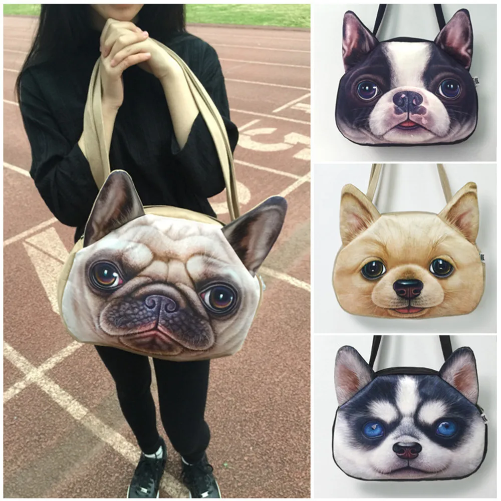 3D Dog Shape bag Women Single Shoulder Bag Handbag Tote Woman Dog face