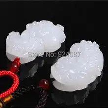 Посылка нефрит ожидаемый белый тонкий нефрит в Синьцзяне мифическое дикое животное нефрит любителей Премиум suet белый