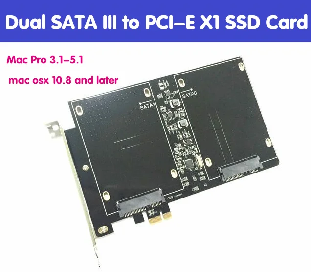  5 teile/los Super Speed Dual port SATA III pci-e X1 SSD adapter karte für Windows und Mac Pro 31 -5