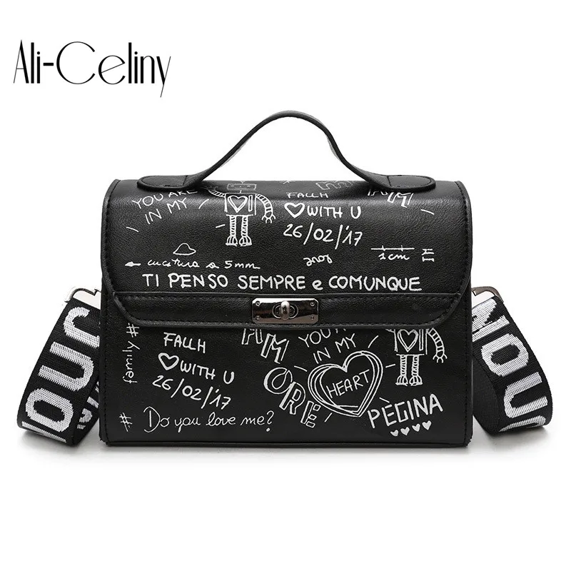 

2018 Brand original design bag for women female letter printed handbag commuter bag shoulder bag Messenger bag trend bolsas