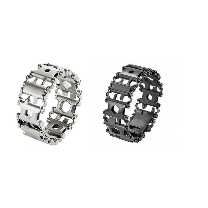 

2018 wearable stainless steel tool bracelet multifunctional screwdriver metal bracelet tool