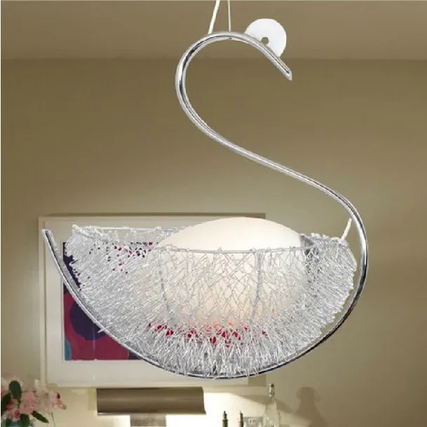 

creative personality swan chandelier lighting lamp aluminum lamp bedroom lamp