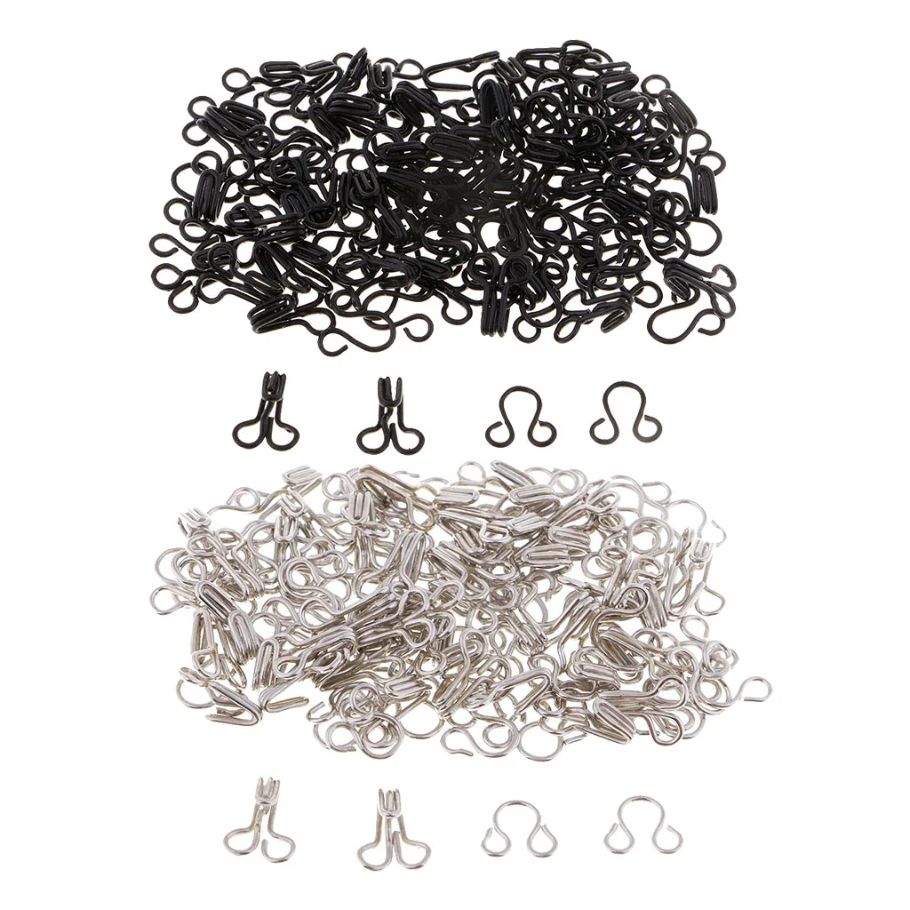 50 Set Hooks and Eyes Closure for Clothing, Pants, Dress, Bra Making Sewing Accessories