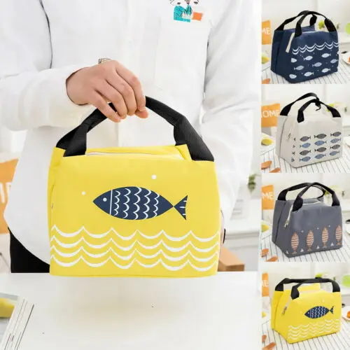 

Cartoon Fish Portable Insulated Thermal Cooler Bento Lunch Box Tote Picnic Storage Bag Pouch School Lunchbox Bag