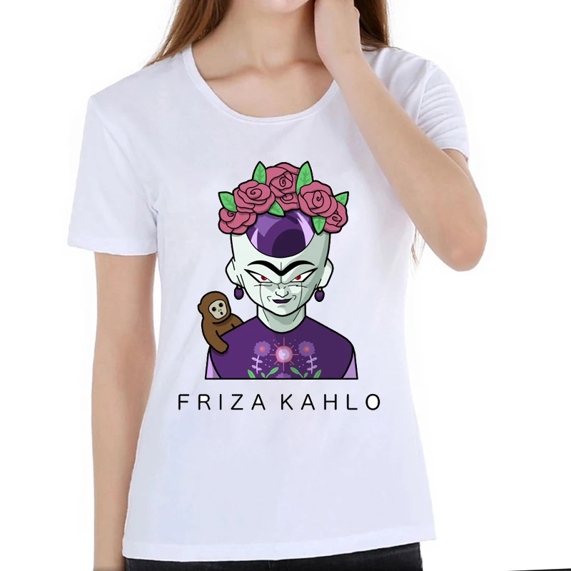 

New Feminism tshirt cute cartoon Dragon Ball Freeza art t shirt summer women fashion design tops girl t-shirt Ladies tees