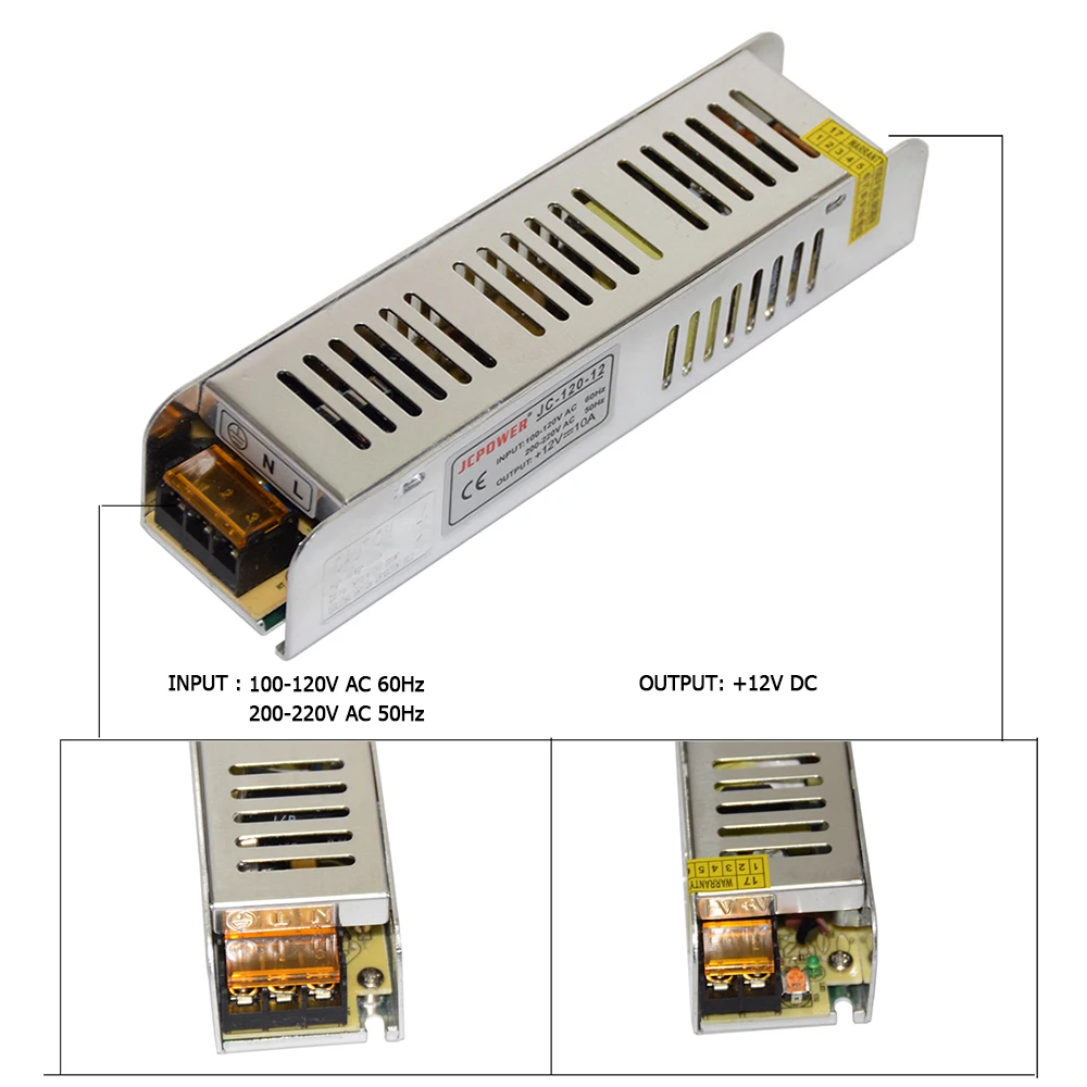 12 В светодиодный адаптер трансформаторы для освещения Светодиодный источник питания AC220 до DC12V 60 Вт 120 Вт 200 Вт 240 Вт 360 Вт для светодиодной ленты/светодиодный светильник