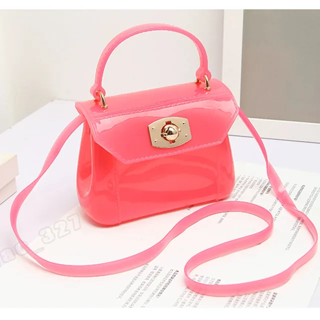 Jellyooy Women Mini Candy Color Pvc Jelly Handbag Kid S Shoulder Jellyooy Women Mini Candy Color Pvc Jelly Handbag Kid S Shoulder Bag Baby Patent Transpa Purse