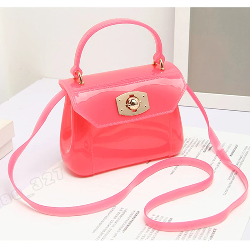 pink transparent purse
