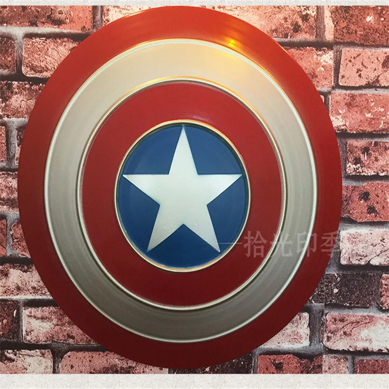 Мстители, Капитан Америка, Steve Rogers Shield, косплей, опора, металлические повреждения, металлические подвесные украшения, декор для комнаты - Цвет: 1