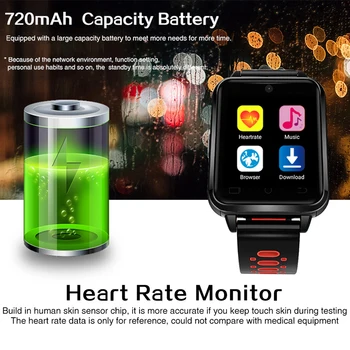 

Green watches 4G smart watches heart rate blood pressure monitor wristwatch with GPS MIC WIFI weather forecast gifts for friends