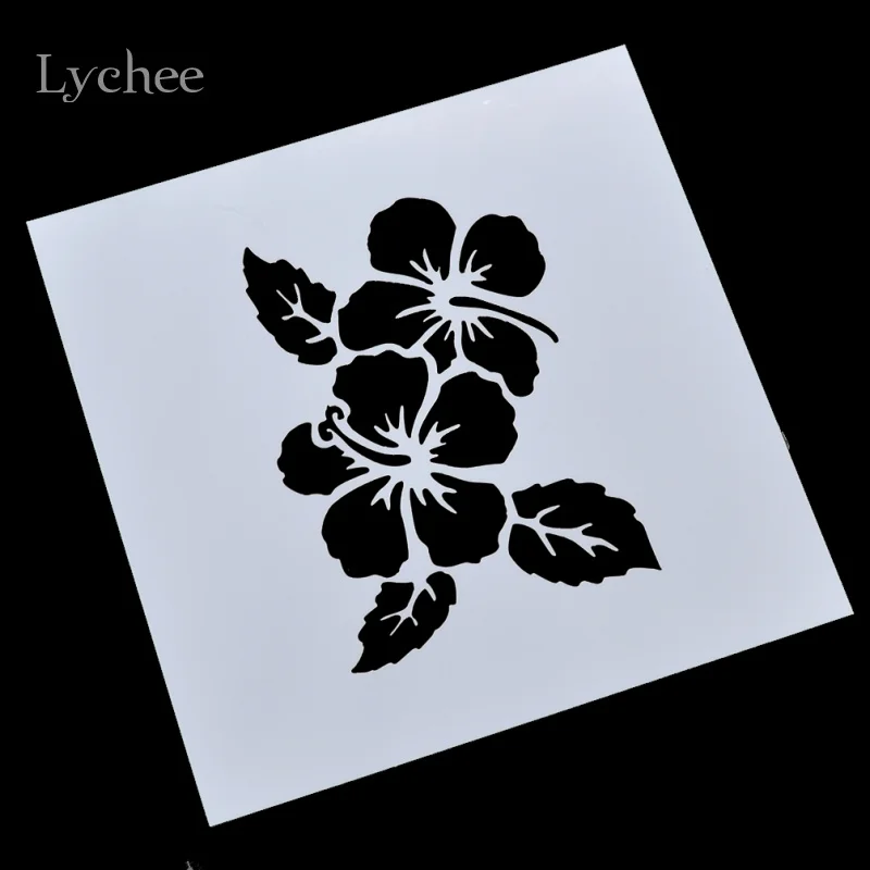 

Lychee Scrapbooking Tool Card DIY Album Masking Spray Painted Template Drawing Stencils Laser Cut Templates Flowers Leaves