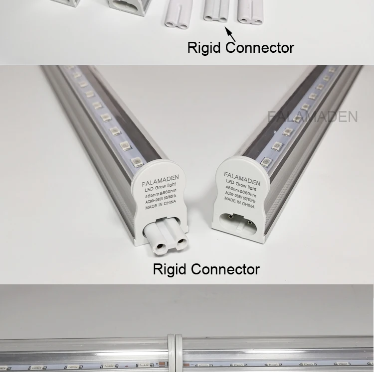 660nm+ 455nm спектры T5 светодиодный светильник для выращивания 30 см соединительный кабель и жесткий соединитель может повысить рост рассады и растений