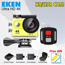 Экен H9R Действий камеры Ultra HD 4 К Видео Камера Спорта 170 градусов Широкий Угол 2.0 дюймов 1080 P pro cam wifi 2 Батареи + Зарядное Устройство + Сумка