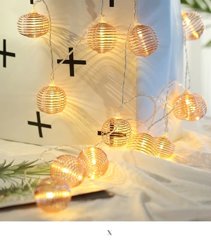 

Christmas Led String Lights 5M Fairy Tale Garland Plug Powered Outdoor Nordic Spring Ball Lantern Festival Wedding Party Decor