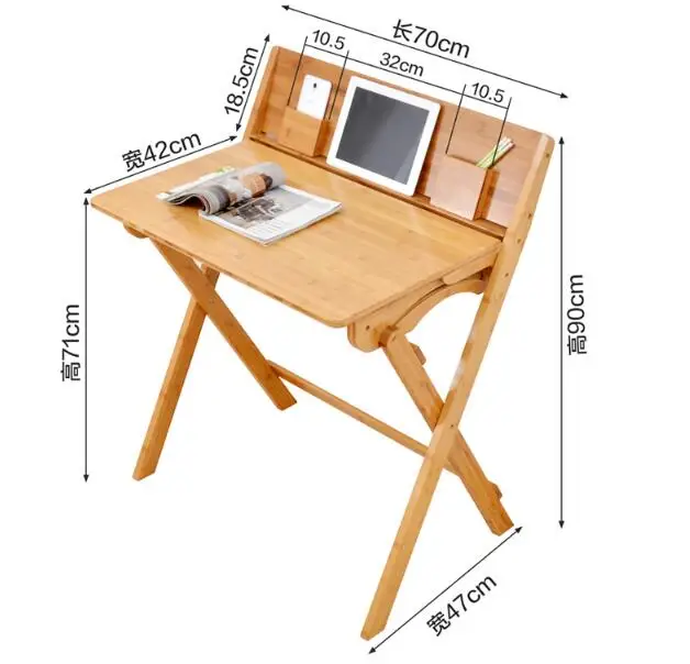 90*74*71 см бамбуковый письменный стол складной учебный стол обучающий стол со стулом