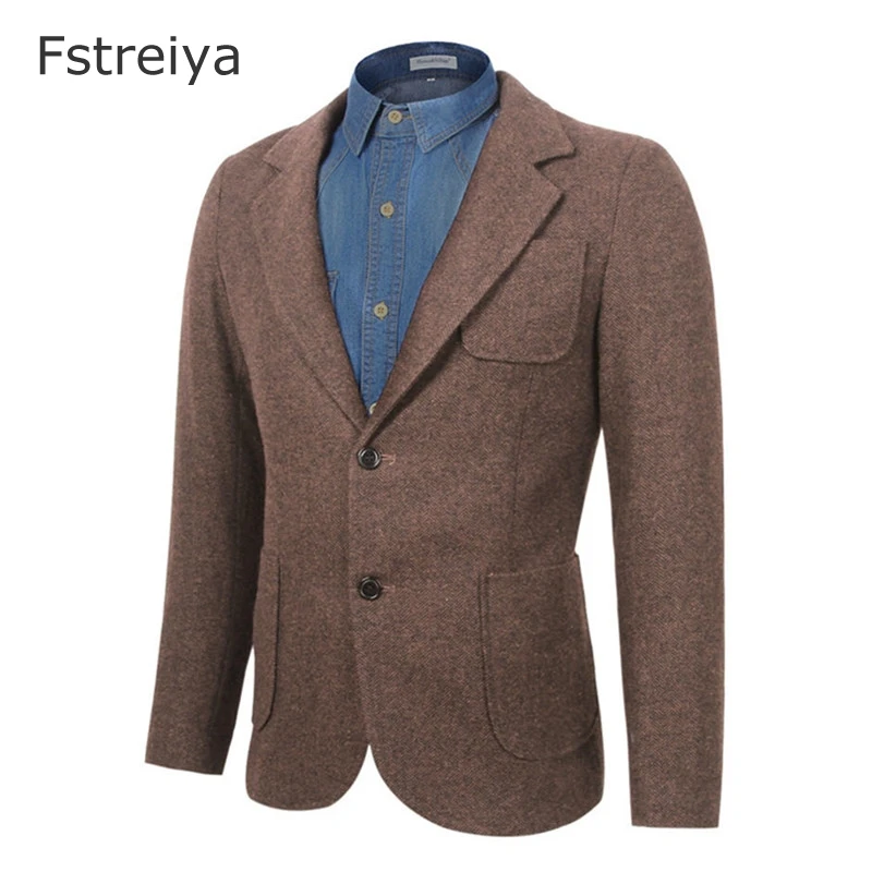 

Custom made men terno slim fit tweed suit with pants customized mens clothing customes clothes tailored wool suit for wedding