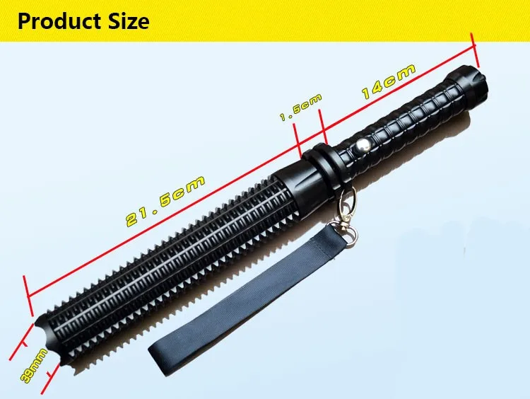 Anjoet бейсбольная бита булава формы XML L2 светодиодный фонарик масштабируемый для безопасности и самообороны ультра яркий дубинка фонарь Ass-Kicker