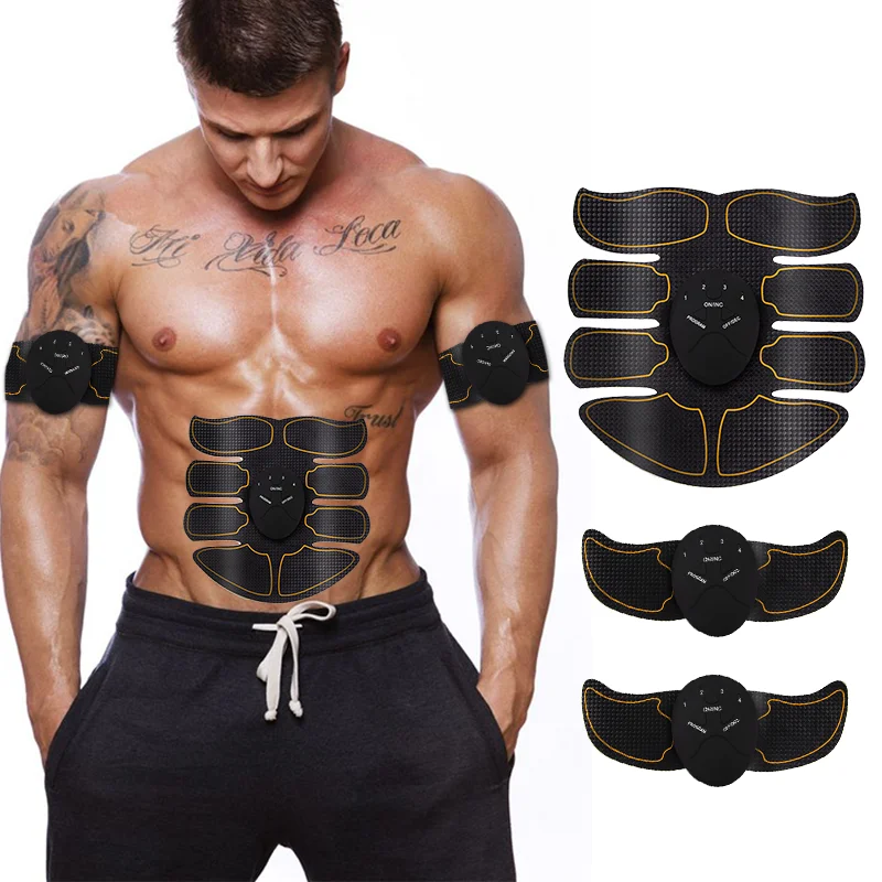 

ABS Stimulator Muscle Toner Abdominal Toning Belt Muscle Smart EMS Body Arm Leg Trainer with 6 Modes with 9 Levels Intelligent
