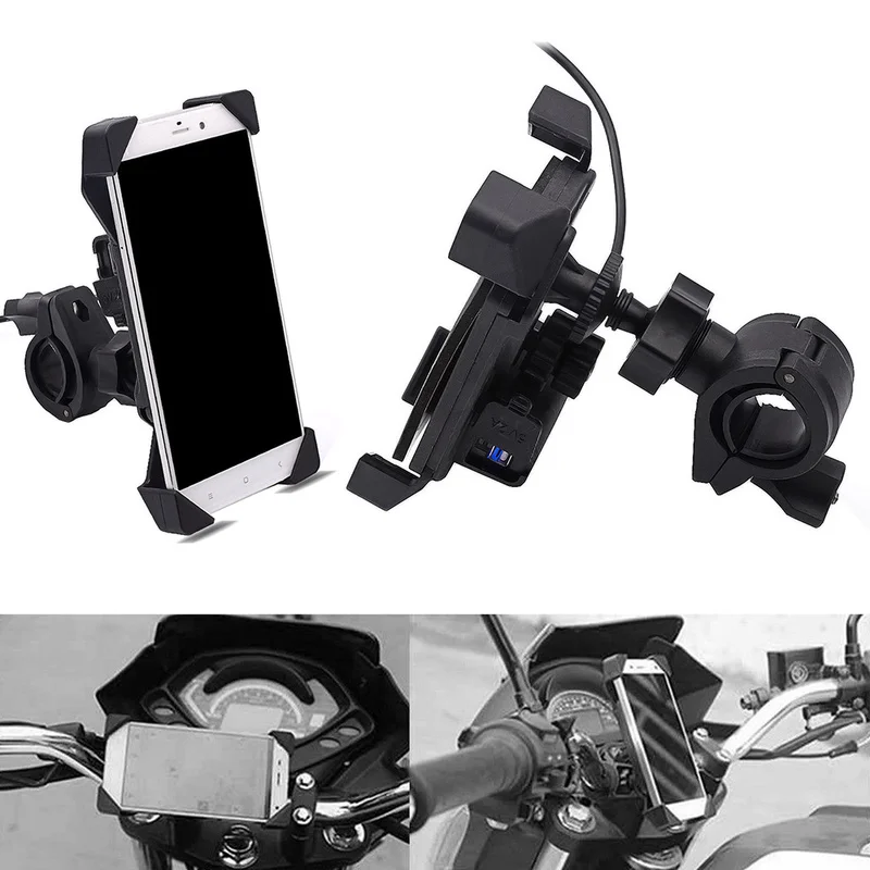 

Motorcycle Phone Holder Mobile Stand Motor Support USB Charger Holder Car Accessories Motorbike Bracket Automobiles Parts