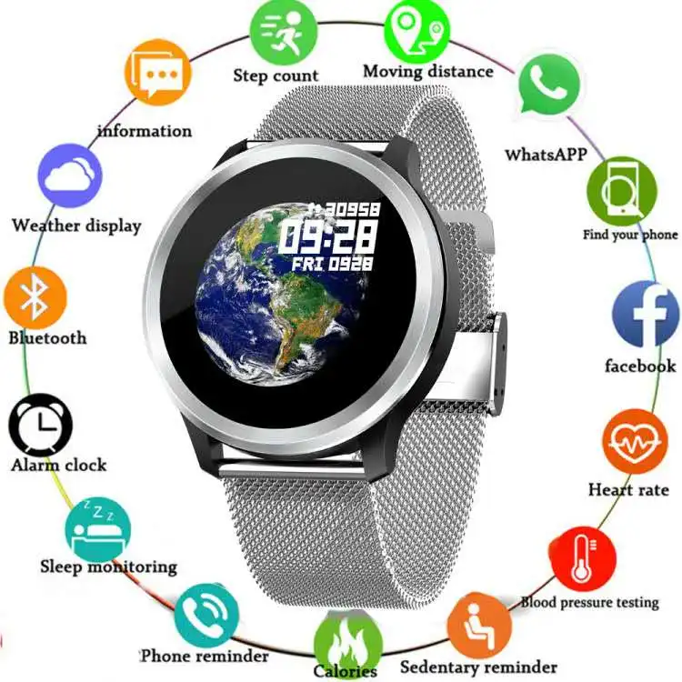 

E18 Heart Rate Monitor Smart Wristband Fitness Activity Tracker Blood Pressure Color Screen Watchband Smart Bracelet
