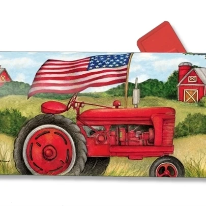 

Magnet Works Patriotic Tractor Original Magnetic Mailbox Wrap Cover