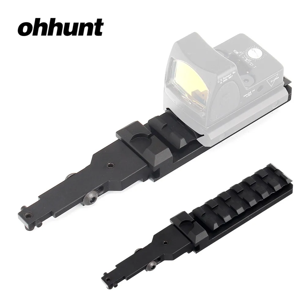 Tactical ohhunt Mini Red Dot Sight Mount with Integral Rear Iron Sight