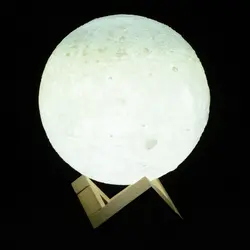 Творческий 3D печать Луны лампа с сенсорным зондирования переключатель 3D лунный лампы Цвет Сменные ночные огни для украшения