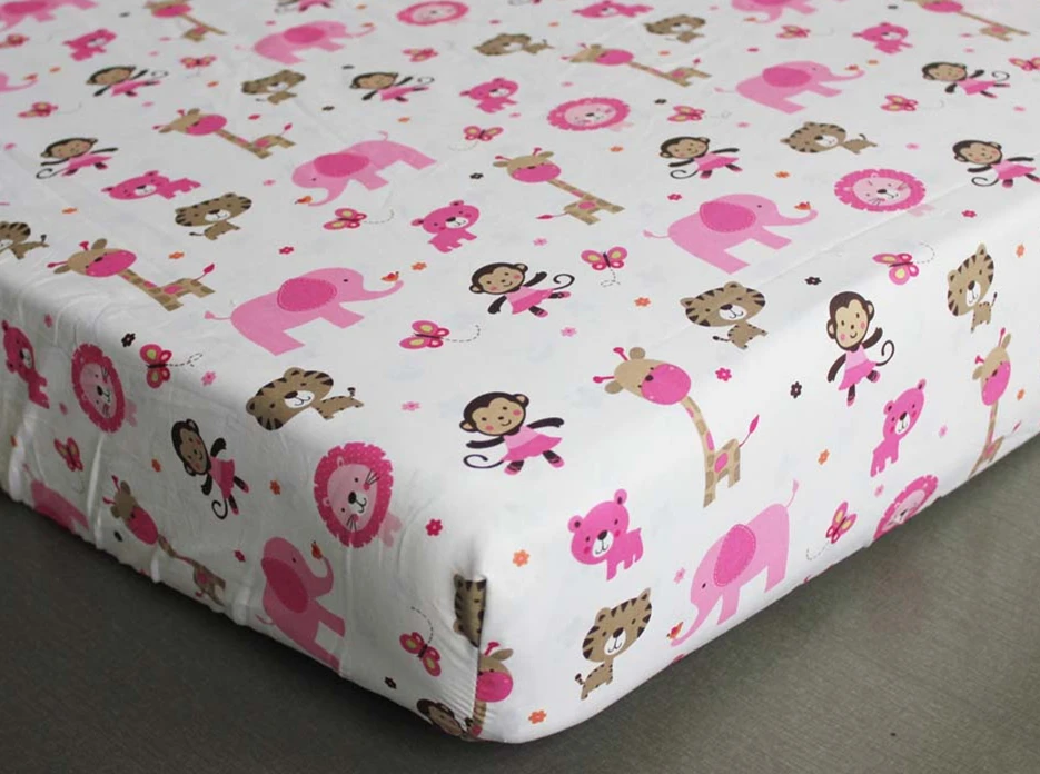 Акция! 5 шт. для девочек и мальчиков мультфильм вышивка Съемная cot Бамперы для автомобиля детская кроватка комплект (4 бампер + покрывало)