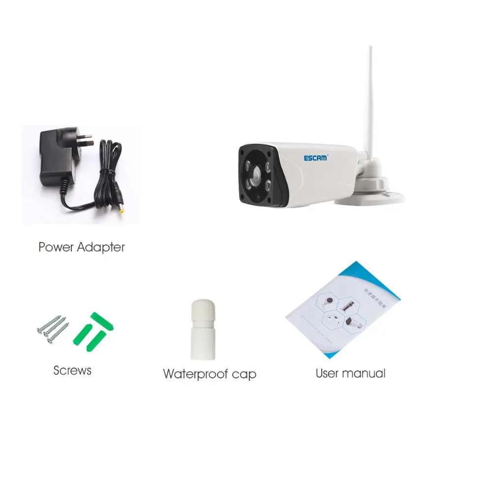 Escam Moon QP02 2MP HD 1080P WIFI Alarm Camera Outdoor Bullet IR-Cut 180 degree Security ip Camera Support Max 64G TF card (22)