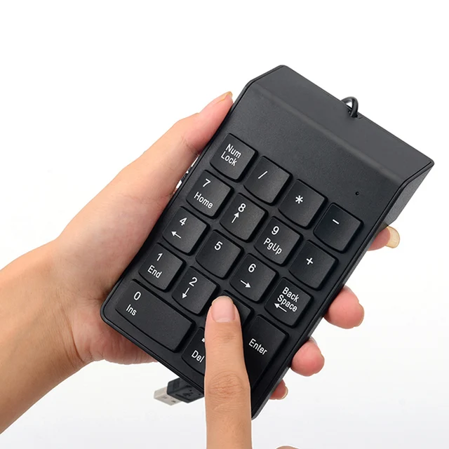 Wired USB Numeric Keypad Slim Mini Number Pad Digital Keyboard 18 Keys for iMac/Mac Pro/MacBook/MacBook Air/Pro Laptop PC