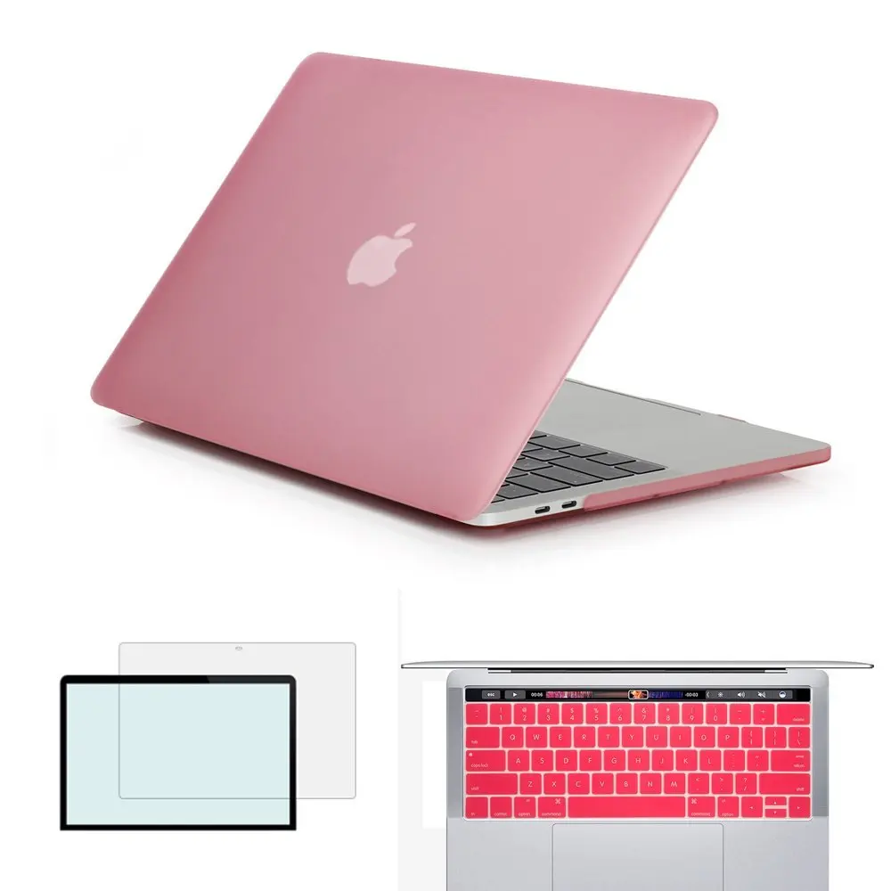 Для Mac Book New Pro 13 15 дюймов с сенсорной панелью+ чехол-клавиатура чехол для ноутбука для Apple MacBook Air Pro retina 11 12 13 15 оболочка - Цвет: Mattte Pink