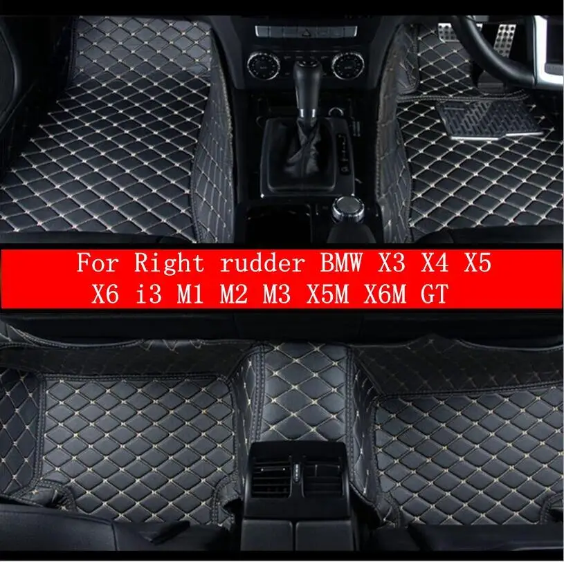 

Custom Fit Right Hand Drive Car Floor Foot Mat For BMW X3 X4 X5 X6 i3 Z4 M1 M3 X5M X6M GT Waterproof Car Matsl