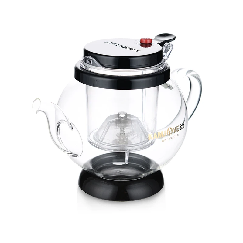 

Kamjove Glass Kungfu Teaset Press AUTO-OPEN Art tea Cup Teapot with Infuser TP-865 650ml elegant style tea sets infuser de cha