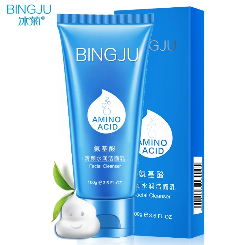 

BINGJU amino acid essence cleansing cream gel clean pores moisturizing oil-control whitening face care plant skin care hydrating