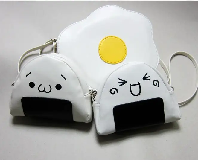 

The New Monarch Harajuku Cute Little Wind Bag Rice And Vegetable Roll Crossbody Creative Fun Adorable Single Shoulder Bag