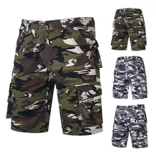 Новое поступление, летние европейские и американские мужские камуфляжные шорты с несколькими карманами, комбинезоны размера плюс, повседневные новые MUQGEW