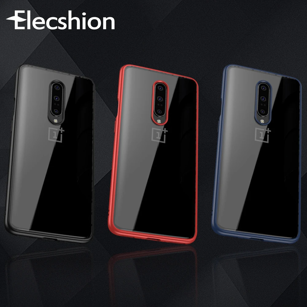 

Soft TPU Ultra Thin Phone Case For OnePlus 7 Pro Anti-knock Transparent PC Cover 7 Luxury Plating Protective Cover For One Plus